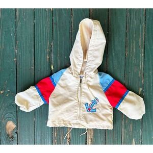 Weather Tamer Child's Hooded Jacket Sailor Size 12 Mo Vintage